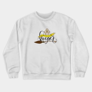 Black 'I'm A Keeper' Pun - Yellow Crewneck Sweatshirt